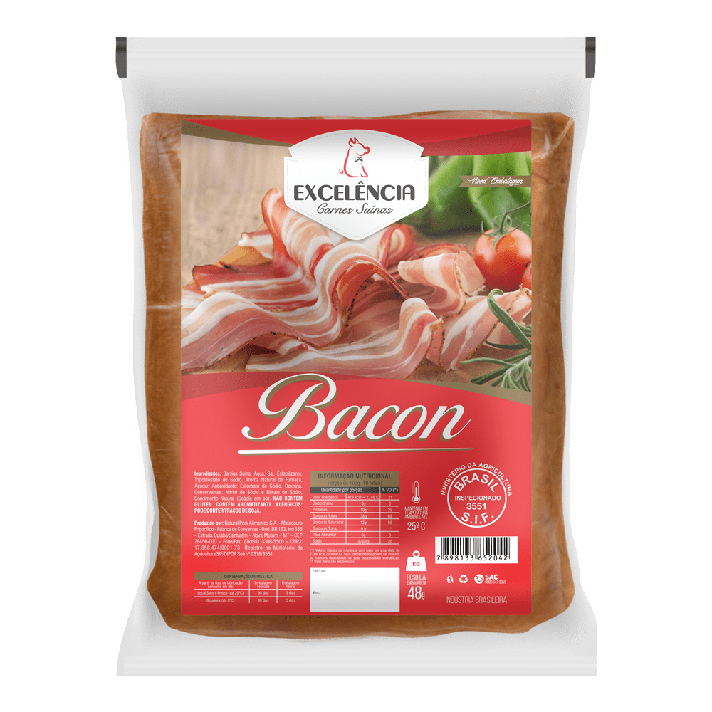 bacon manta excelência carnes suinas